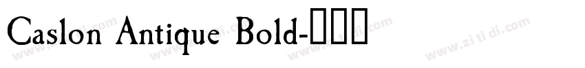 Caslon Antique Bold字体转换